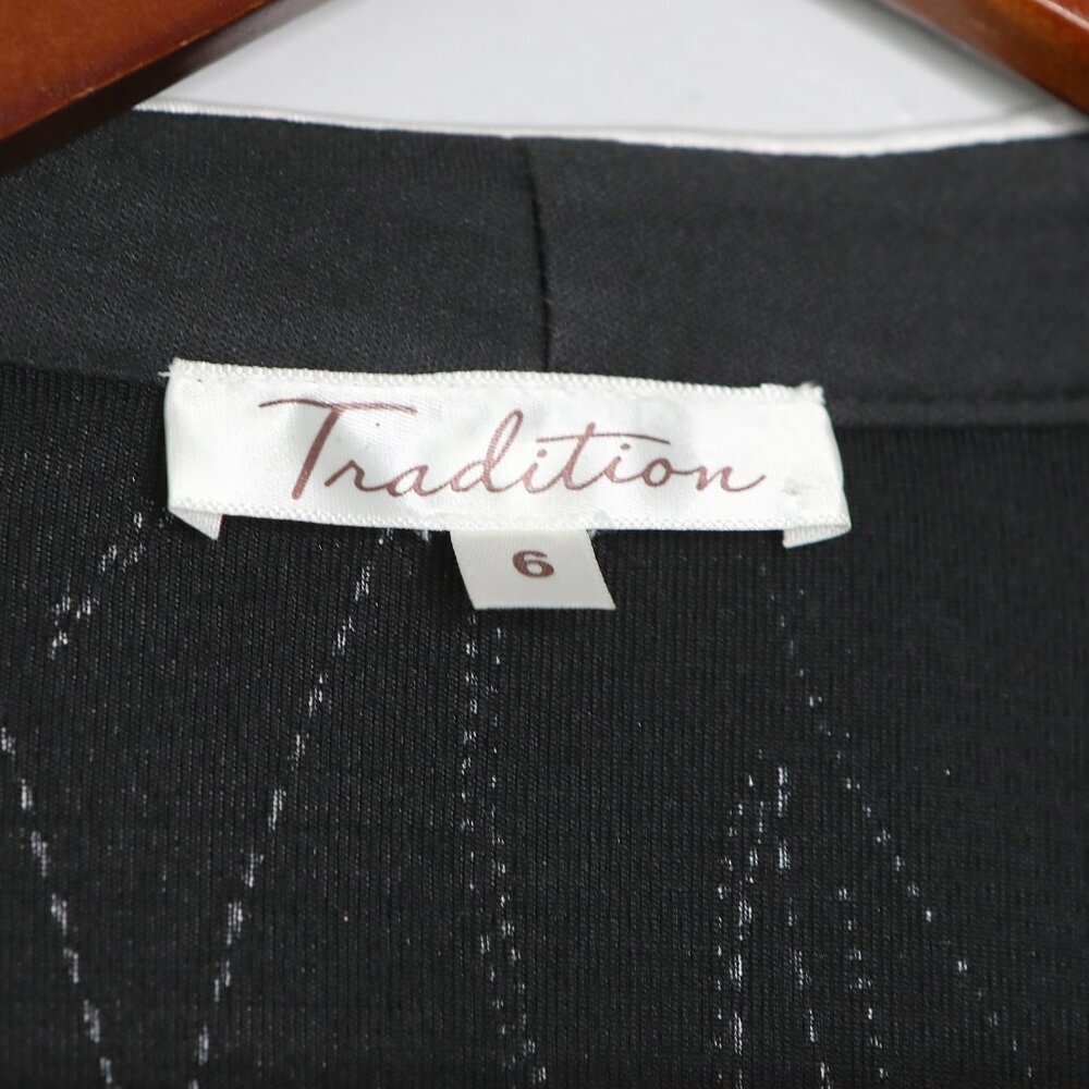 Vintage Traditions Glitter Jacket & Sleeveless Blouse Top Stretch Black Silver - Picture 12 of 15